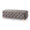 Baxton Studio Avara Gray Velvet Upholstered Gold Finished Tufted Bench Ottoman 154-9370 - alternate 6